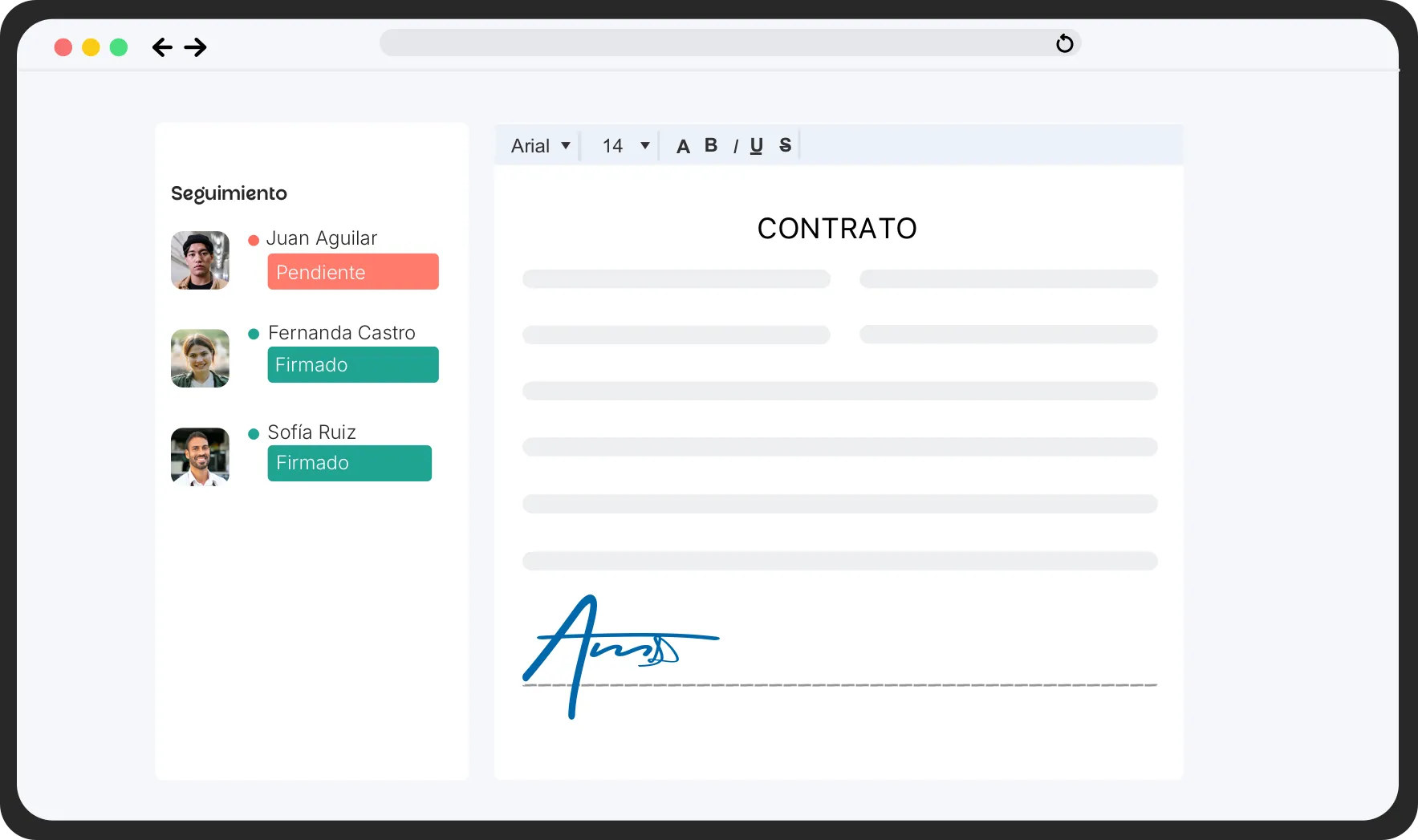 Features contrato