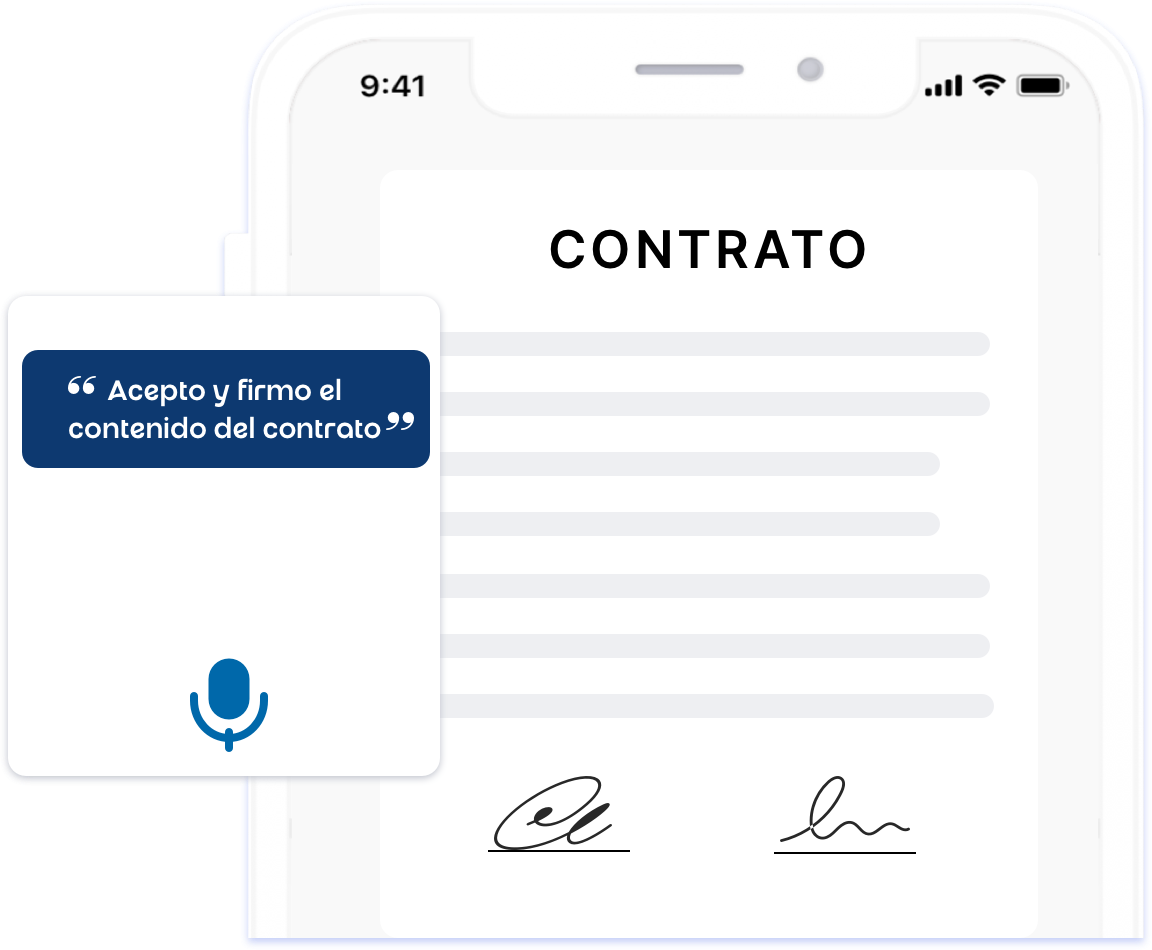 Documento con validación de voz